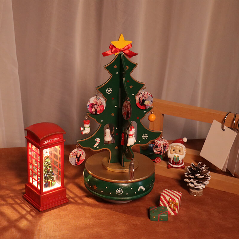 Caja de música personalizada para árbol de Navidad