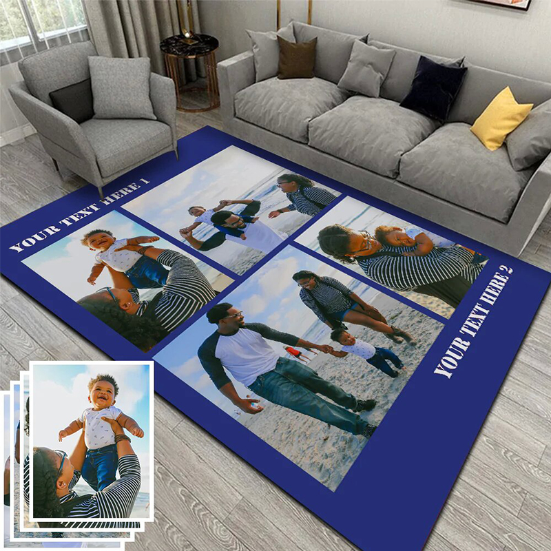 Alfombra personalizada con collage de fotos