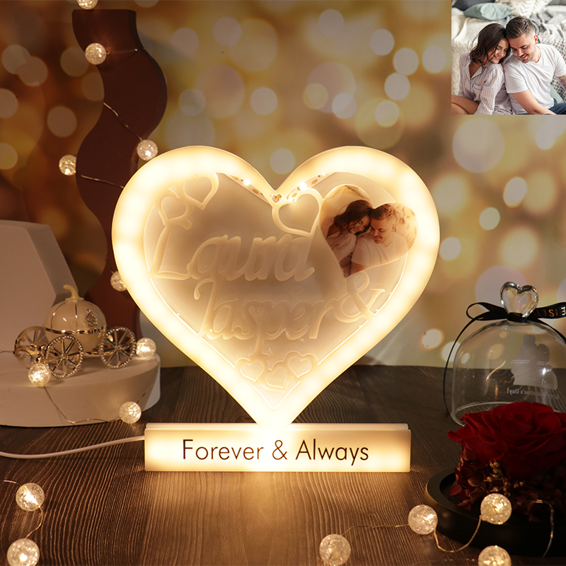 Lampara Led Personalizable con Nombres Novios